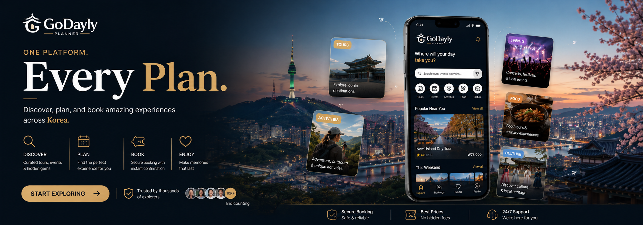 Homepage banner